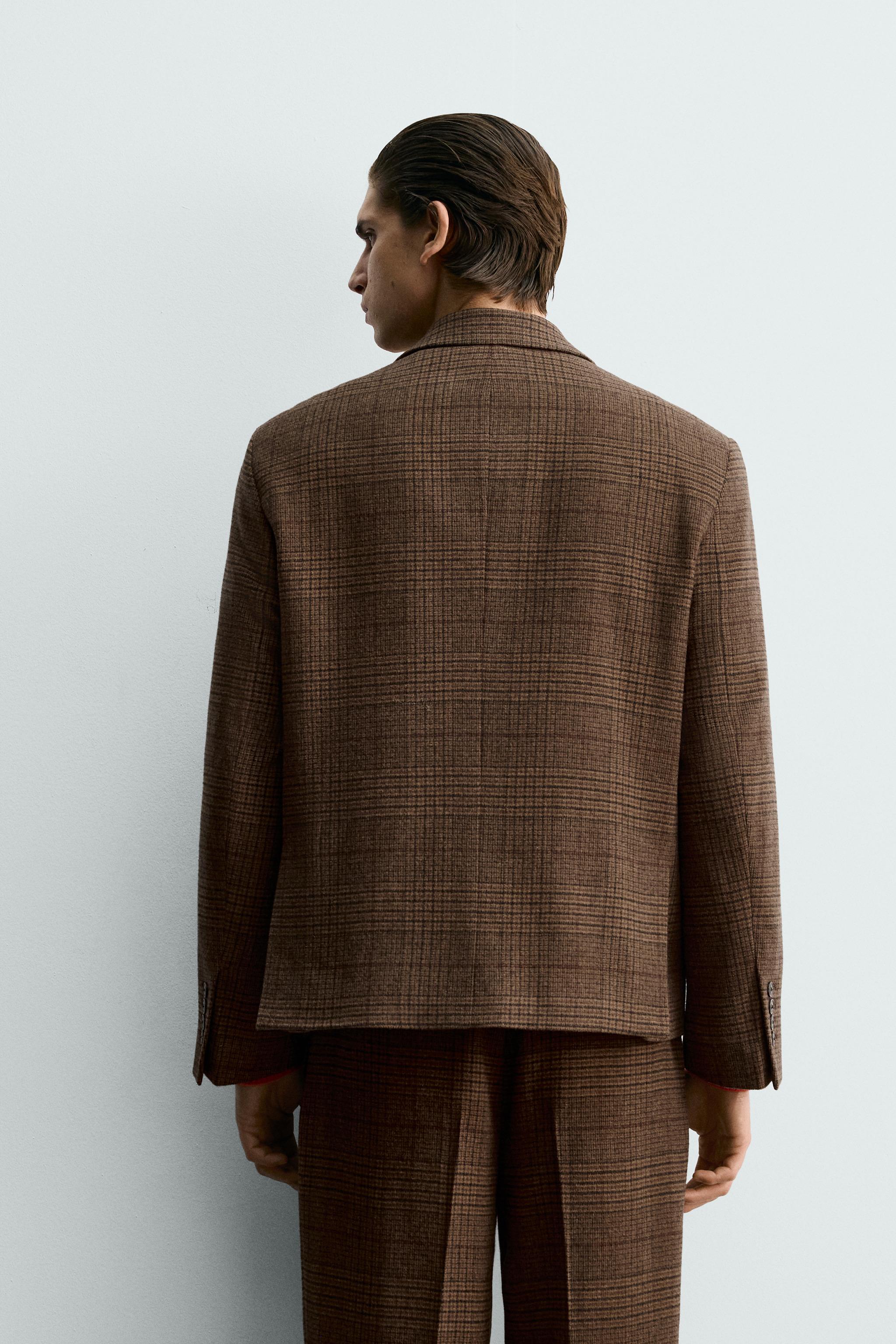 BLAZER COUPE AMPLE À CARREAUX